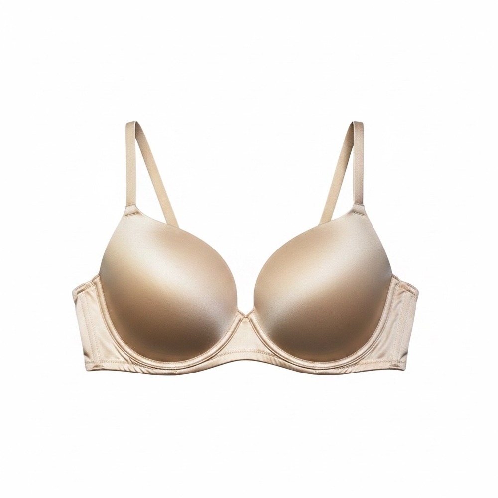 Auden Womens Push Up Wirefree Bra‎ Beige Champagne Padded 38C